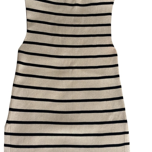 Striped Sleeveless Women's Top - Black and Tan - Picture 7 of 7